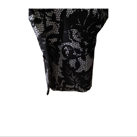 LACE LOOK BUTTON UP COLLAR SKIRT - Picture 5 of 10